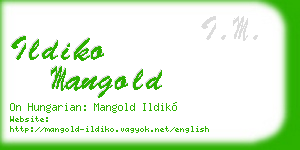 ildiko mangold business card