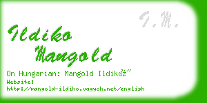 ildiko mangold business card